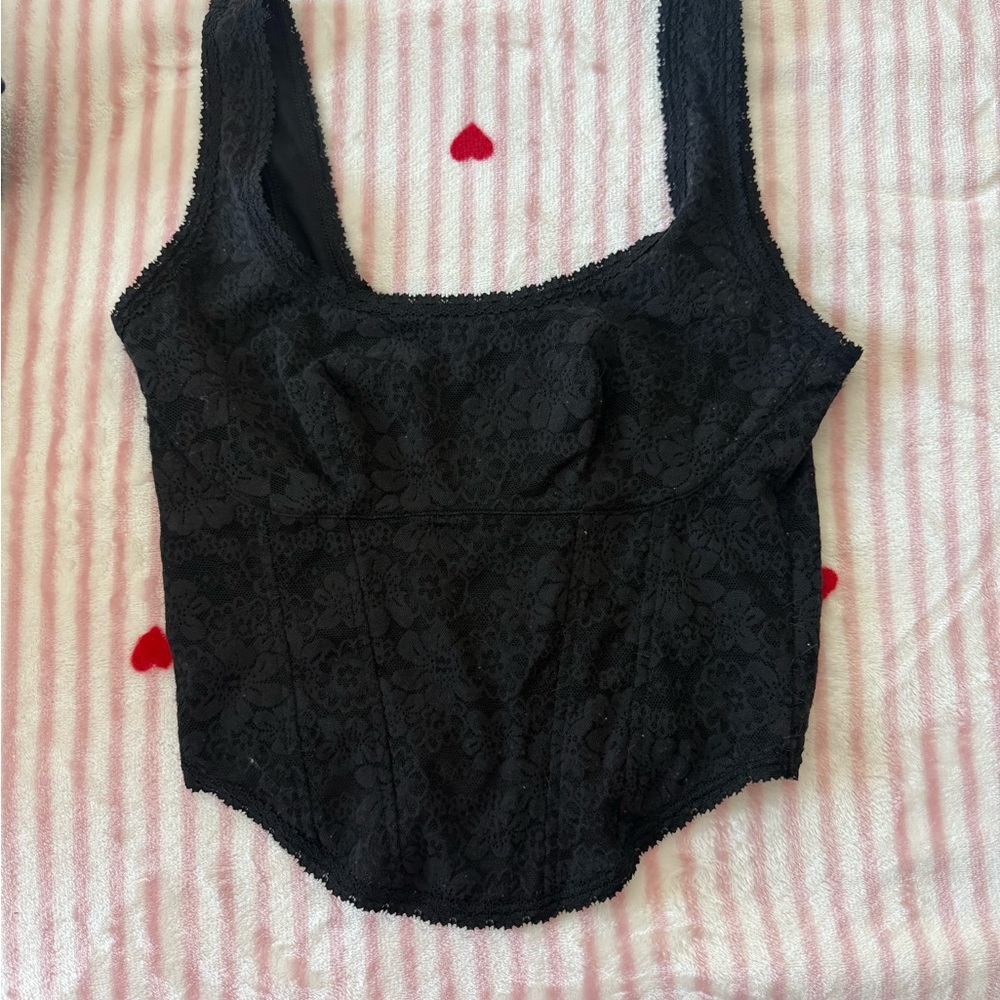 Victorias Secret Black Lace Corset